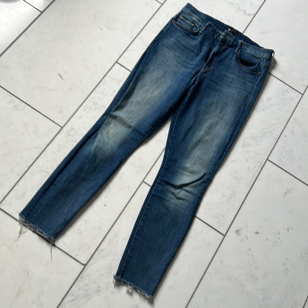 Mother Denim high waisted looker ankle fray